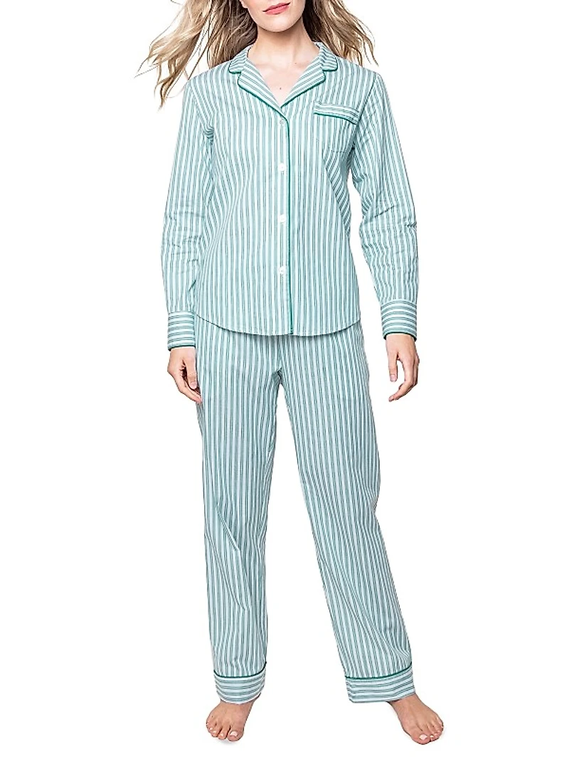 Ticking Pajama Set