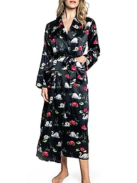 Swan Lake Mulberry Silk Robe