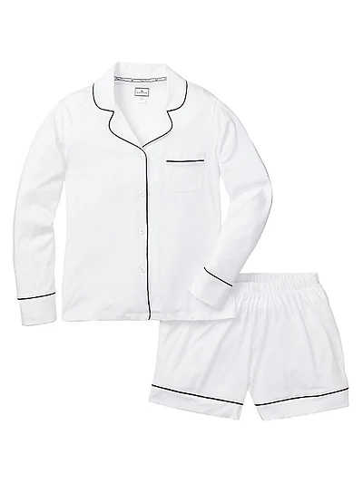 Long-Sleeve Top & Shorts Pajama Set