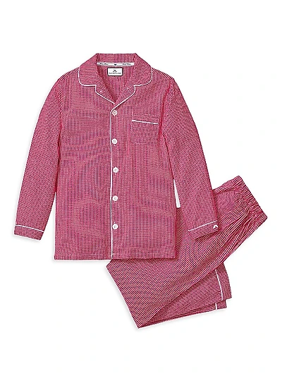 Baby's, Little Kid's & Kid's Gingham Flannel Classic Pajamas
