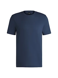 Cotton-Blend T-Shirt with Bubble-Jacquard Structure