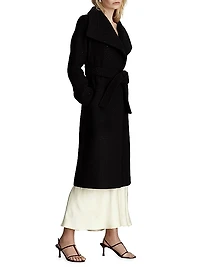 Gisele Sequined Wool-Blend Maxi Coat