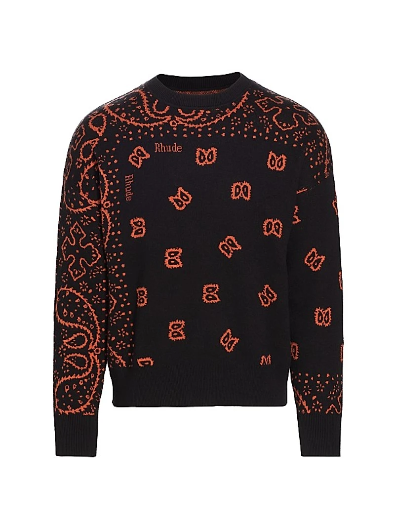 Bandana Knit Crewneck Sweater