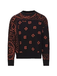 Bandana Knit Crewneck Sweater