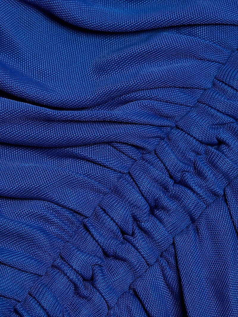 Ruched V-Neck Midi-Dress