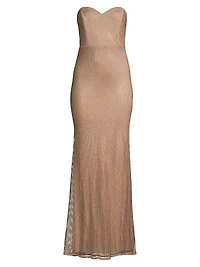 Metallic Mesh Mermaid Gown