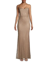 Metallic Mesh Mermaid Gown