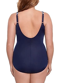 Plus Women's Prints Tropica Toile Oceanus One-Piece Swimsuit