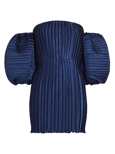 City Of Lights Sirene Off-The-Shoulder Minidress