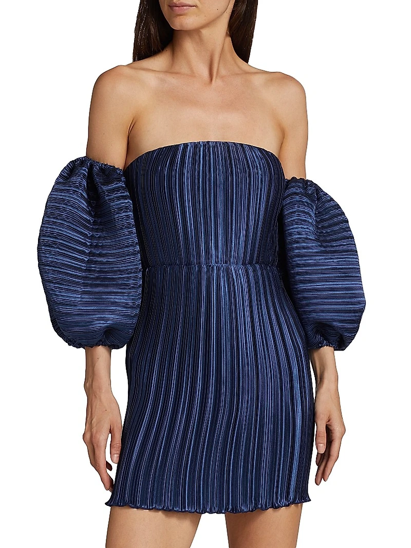 City Of Lights Sirene Off-The-Shoulder Minidress