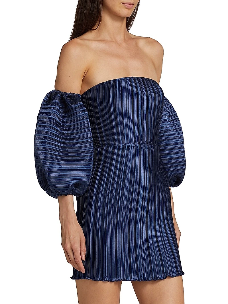 City Of Lights Sirene Off-The-Shoulder Minidress
