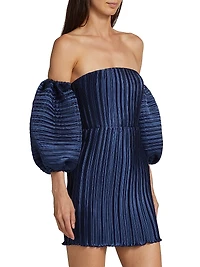City Of Lights Sirene Off-The-Shoulder Minidress