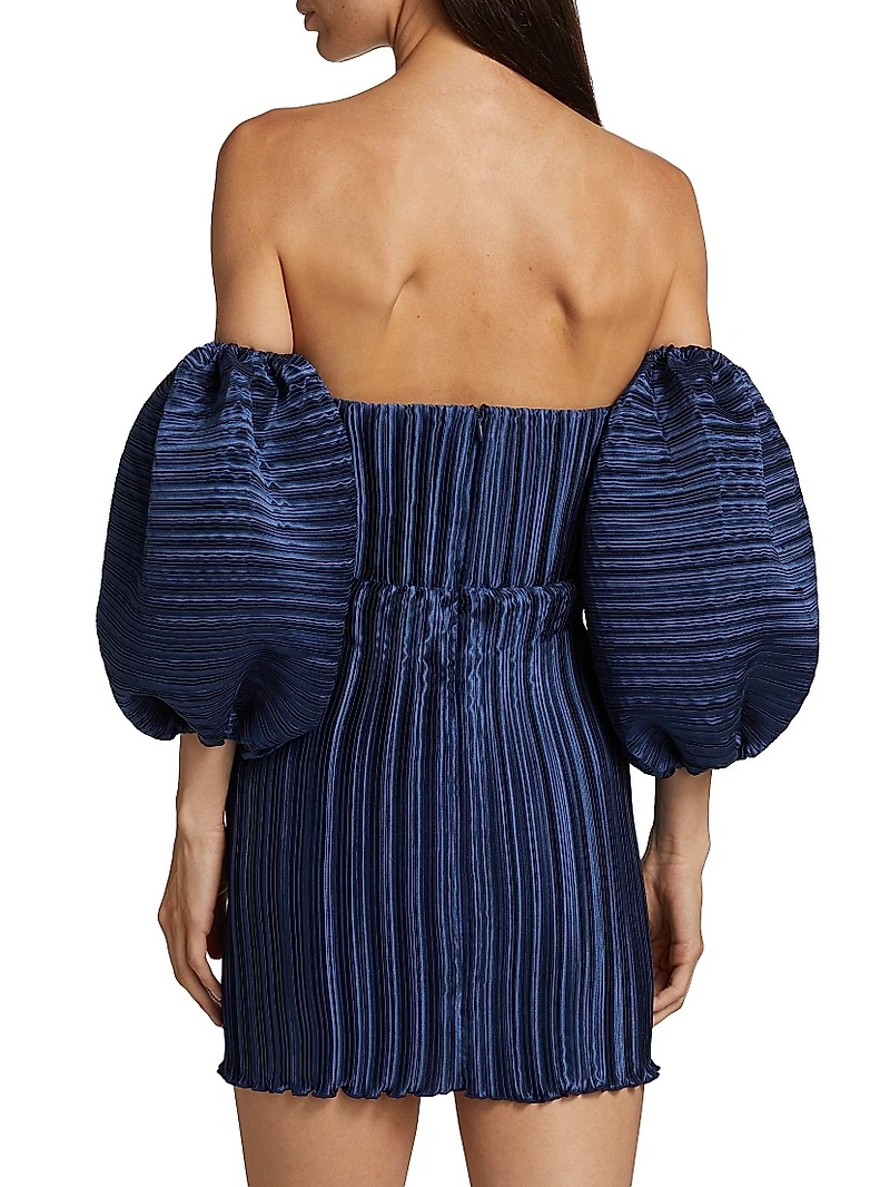 City Of Lights Sirene Off-The-Shoulder Minidress