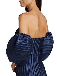 City Of Lights Sirene Off-The-Shoulder Minidress