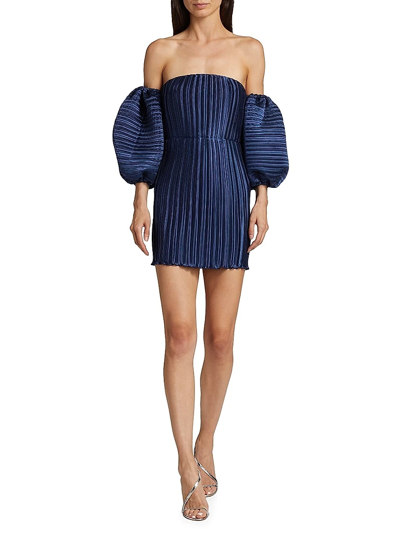 City Of Lights Sirene Off-The-Shoulder Minidress