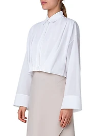 Cotton Voile Crop Shirt