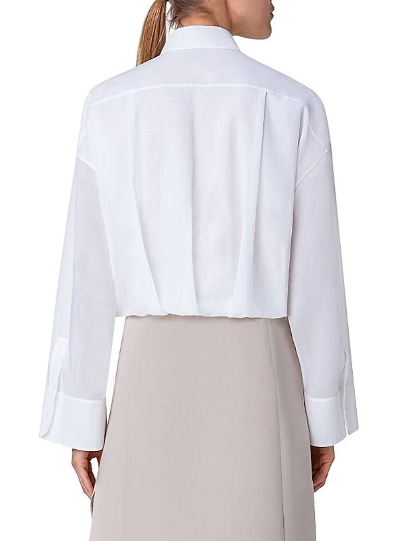 Cotton Voile Crop Shirt