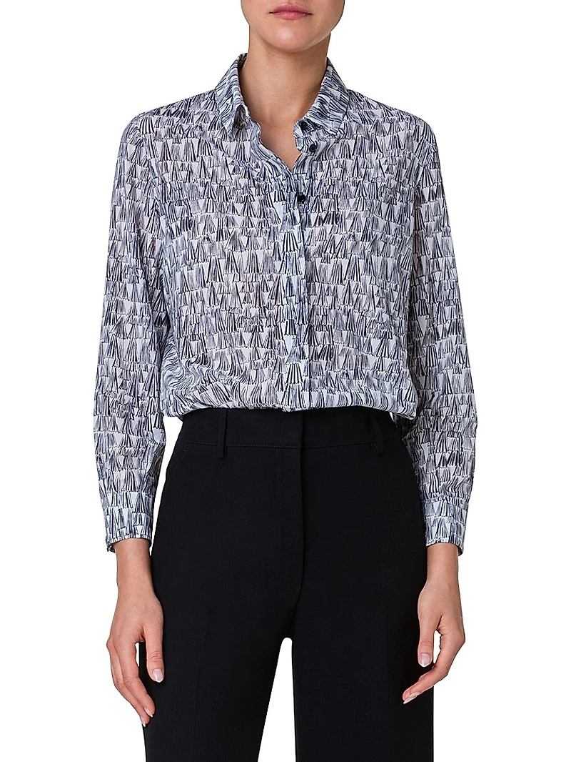 Printed Cotton Voile Blouse
