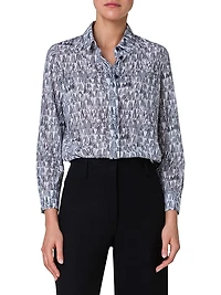 Printed Cotton Voile Blouse
