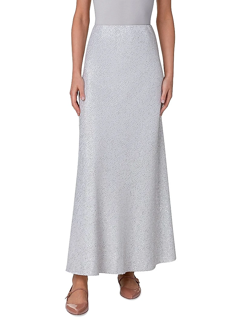 Sequined A-Line Maxi-Skirt