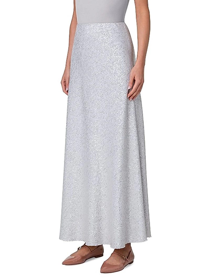 Sequined A-Line Maxi-Skirt