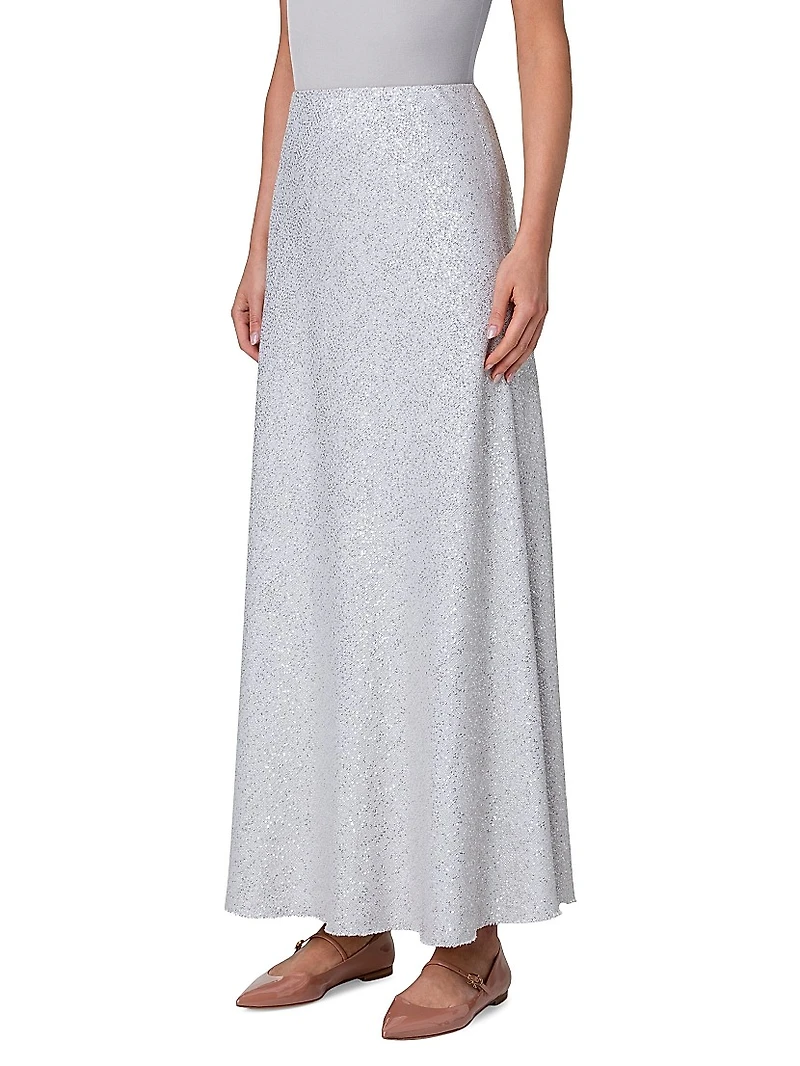 Sequined A-Line Maxi-Skirt