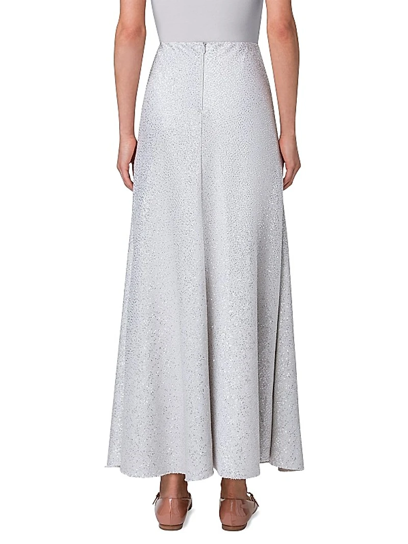 Sequined A-Line Maxi-Skirt
