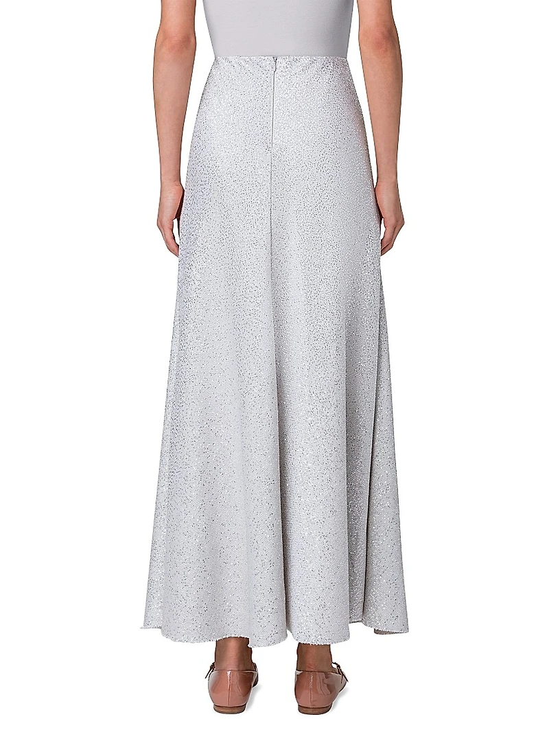 Sequined A-Line Maxi-Skirt