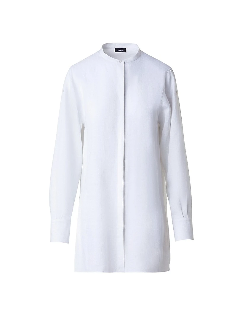 Long-Sleeve Linen Tunic