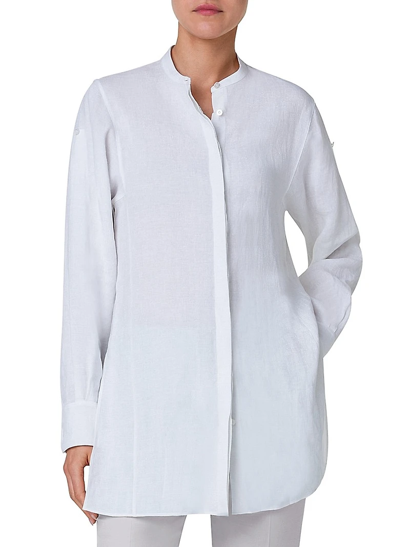 Long-Sleeve Linen Tunic