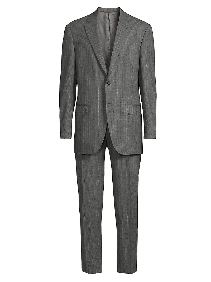 Siena Pinstriped Stretch Wool Suit