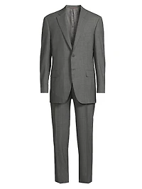 Siena Pinstriped Stretch Wool Suit