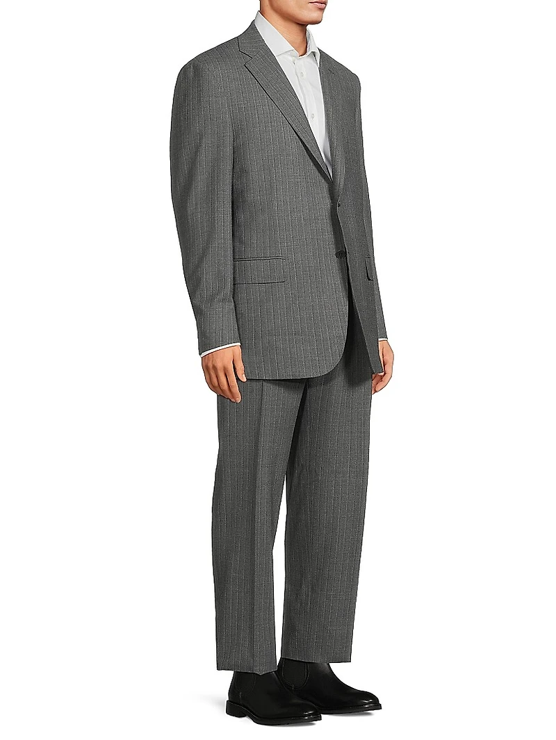 Siena Pinstriped Stretch Wool Suit