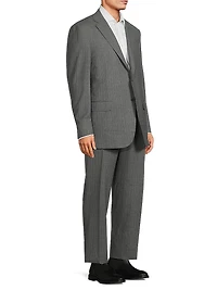 Siena Pinstriped Stretch Wool Suit