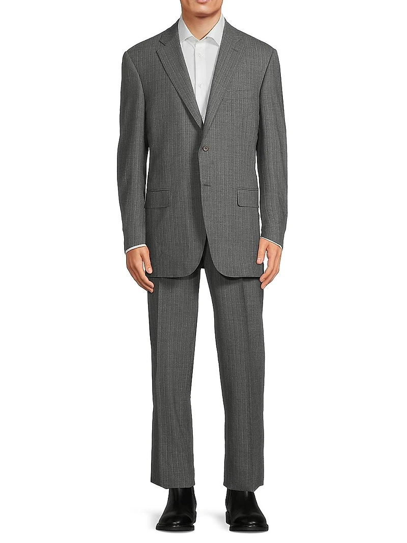 Siena Pinstriped Stretch Wool Suit