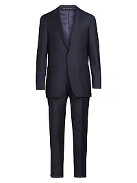 Kei Blue Plaid Fashion Window Suit