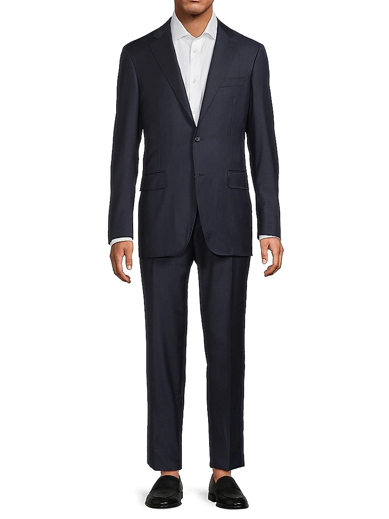 Kei Blue Plaid Fashion Window Suit