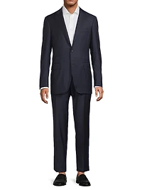 Kei Blue Plaid Fashion Window Suit