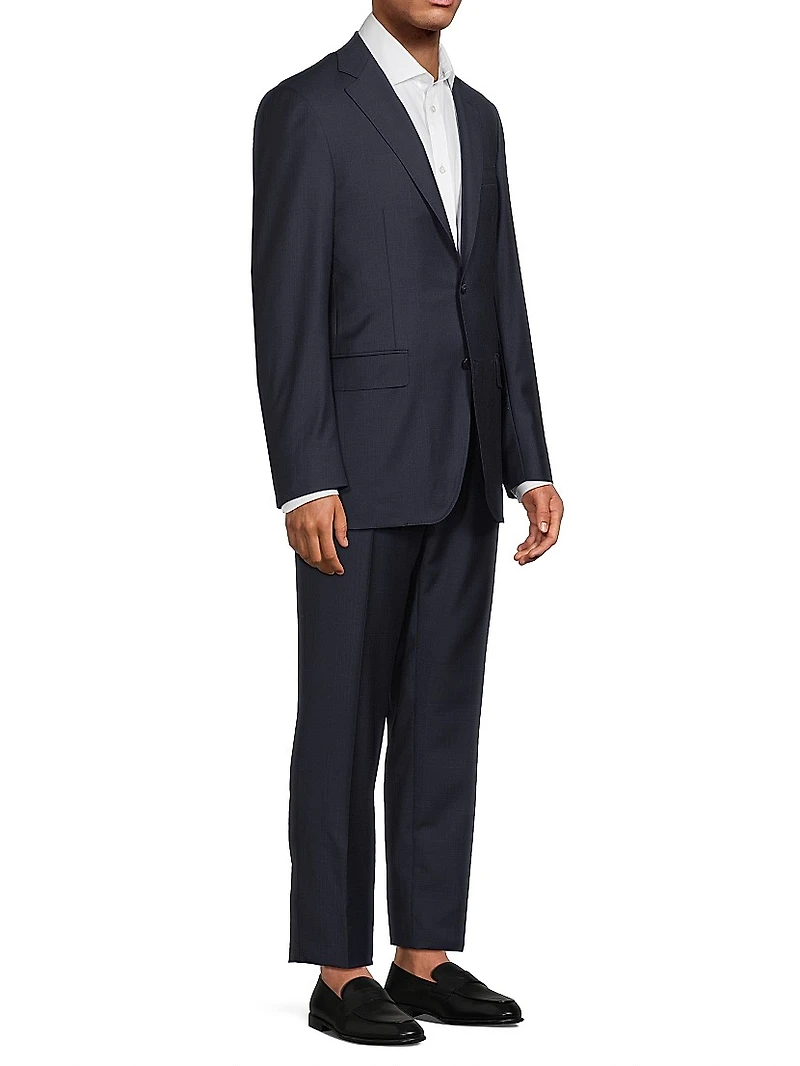 Kei Blue Plaid Fashion Window Suit