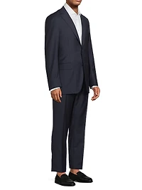 Kei Blue Plaid Fashion Window Suit