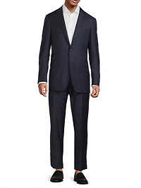 Kei Blue Plaid Fashion Window Suit