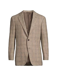 Kei Plaid Wool-Cashmere Sportcoat