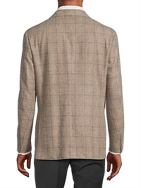 Kei Plaid Wool-Cashmere Sportcoat