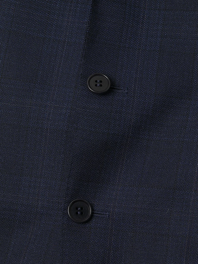 Milano Textured Plaid Wool Suit