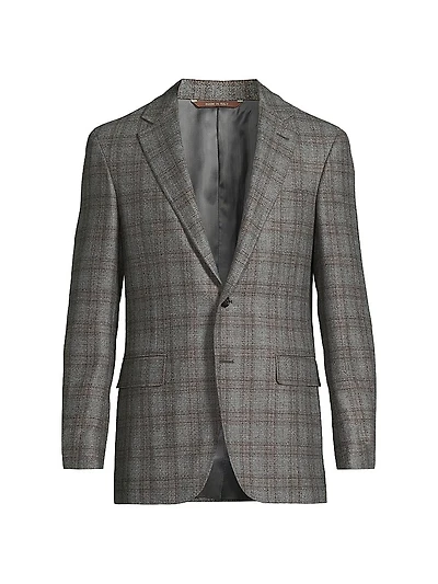 Kei Large Plaid Wool Sportcoat