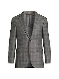 Kei Large Plaid Wool Sportcoat