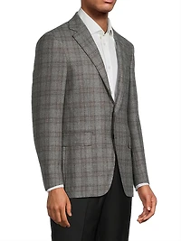 Kei Large Plaid Wool Sportcoat