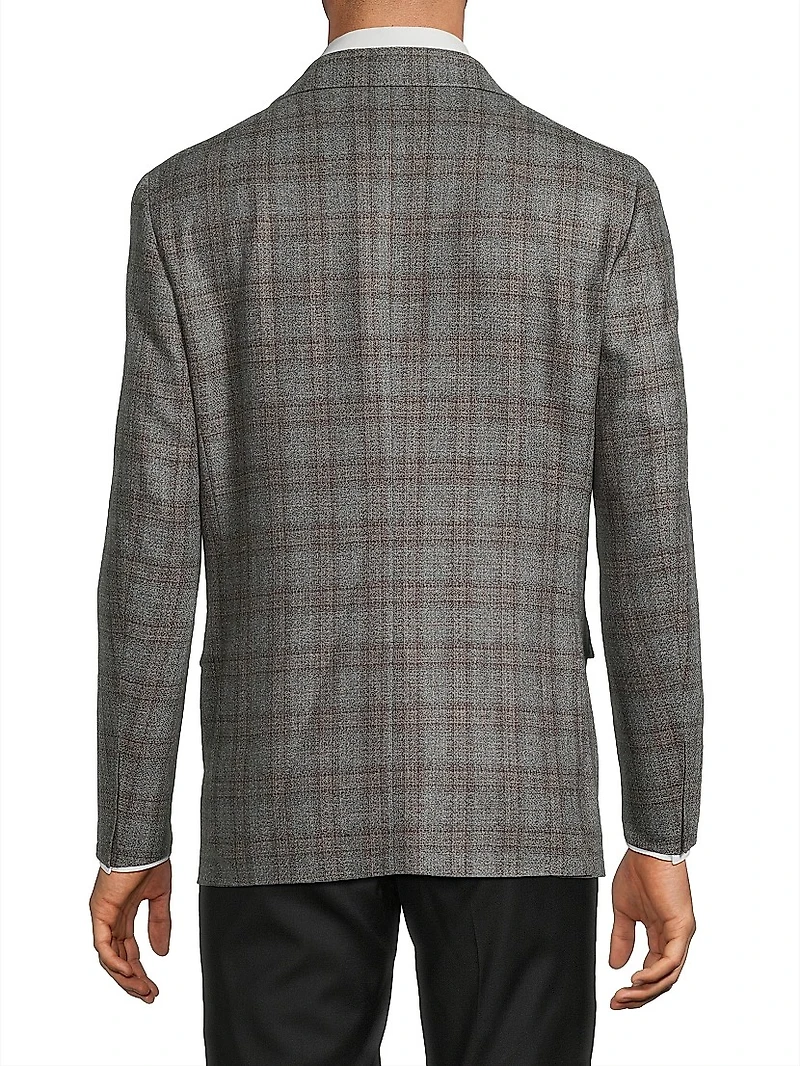 Kei Large Plaid Wool Sportcoat