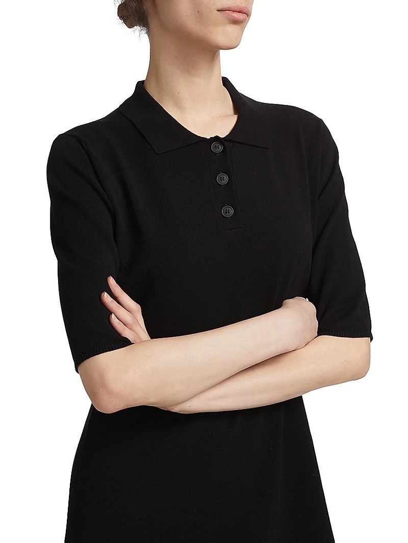 COLLECTION Short-Sleeve Polo Midi-Dress