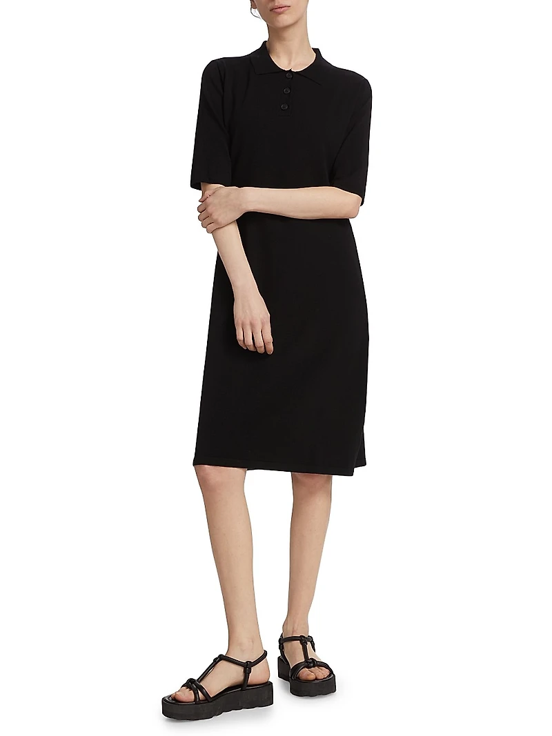 COLLECTION Short-Sleeve Polo Midi-Dress
